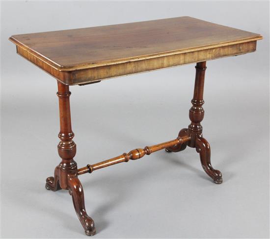 A late 19th century mahogany console table, from the collection of HRH The Duke of Edinburgh, W.3ft D.1ft 9in. H.2ft 4in.